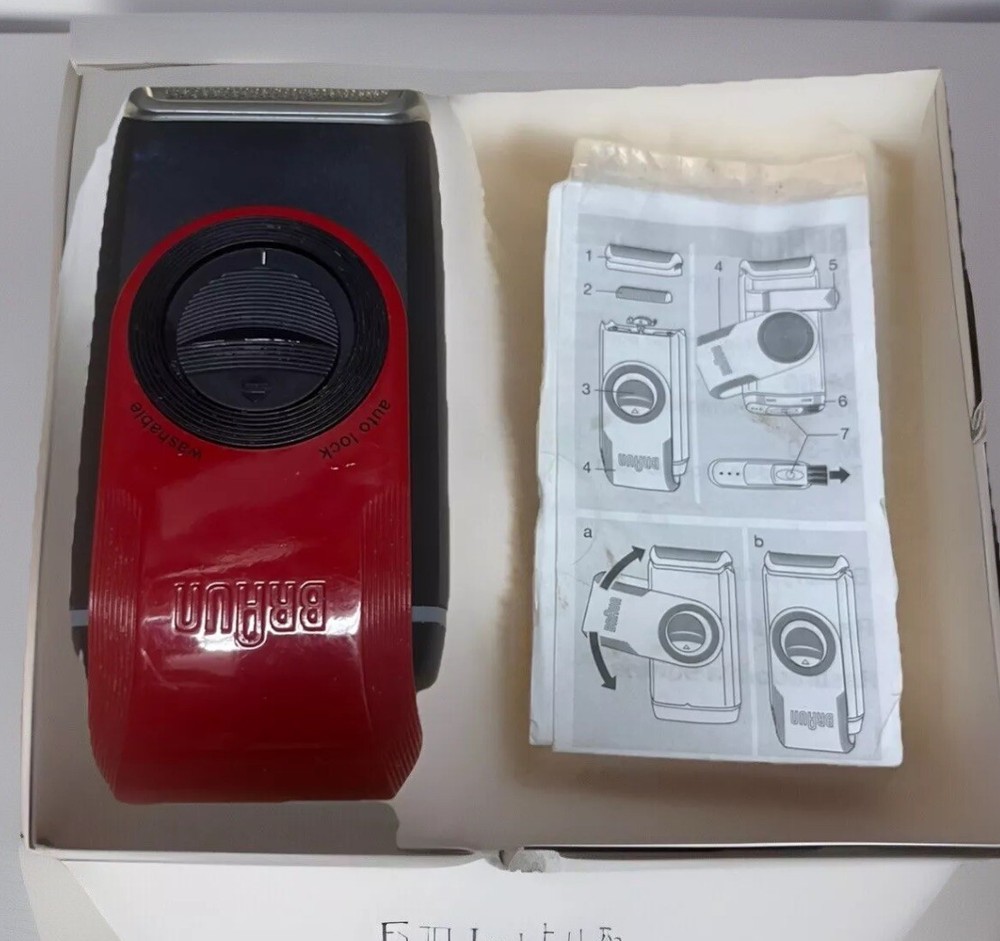 Braun MobileShave M-60 Travel Compact Electric Shaver Runs On 2x AA Batteries ‼️