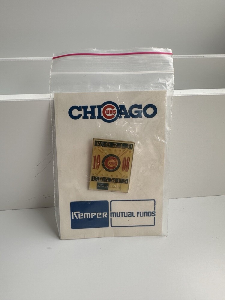 Chicago Cubs World Champs 1908 Kemper Financial Lapel Pin New SGA MLB