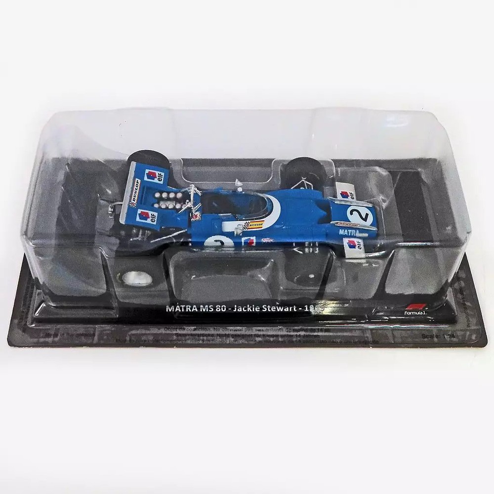 Minicar  1/24 Matra Ms 80 -Jackie Stewart -1969 Elf 2 Blue White Belace Weekly