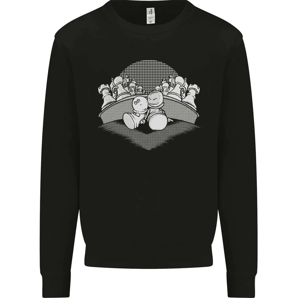 Chess Pieces Player Playing Mens Sweatshirt Jumper
