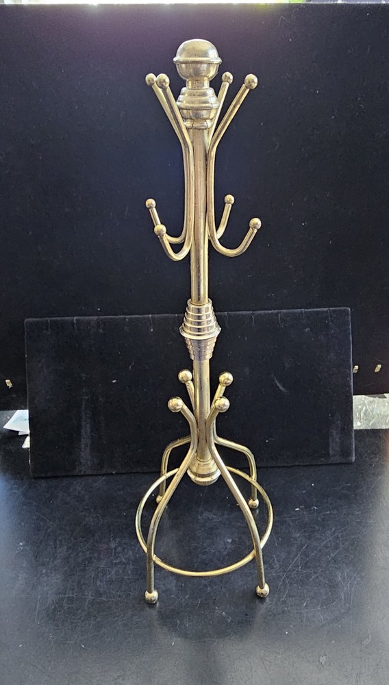 Vintage Mini Coat Tree Jewelry Holder for Necklace Ring Bracelets 11.5” Stand
