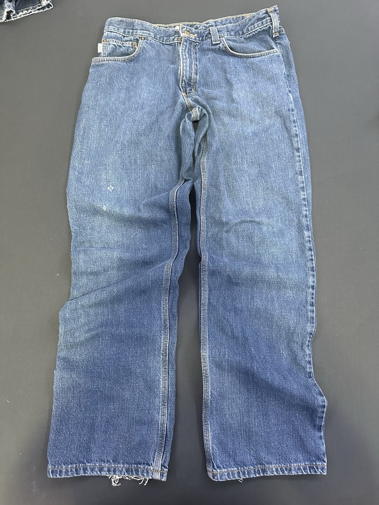 Carhartt Men's Jeans Size 34x34 Blue, Medium, Straight, Relaxed Fit, Workwear
