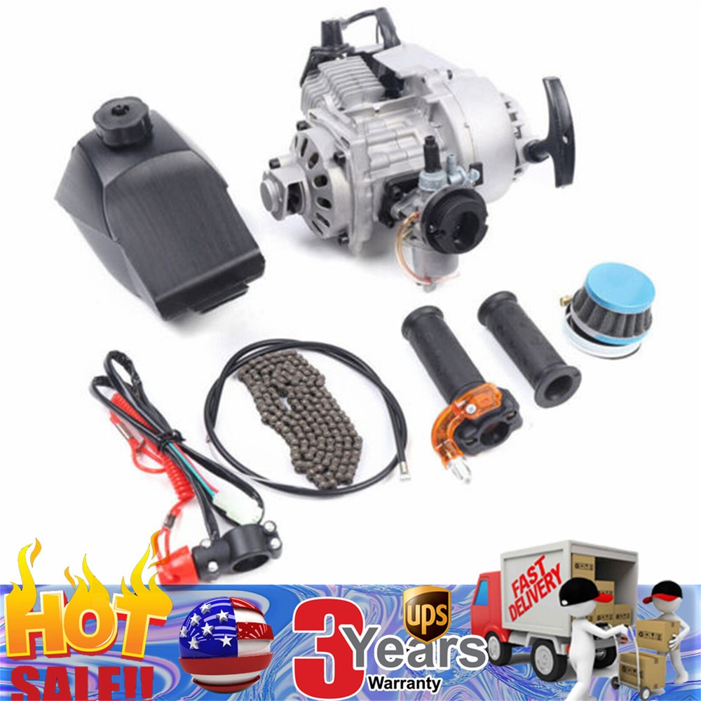 2 Stroke 49CC Pull Start Motor Engine Kit For Pocket Mini Dirt Bike Scooter ATV