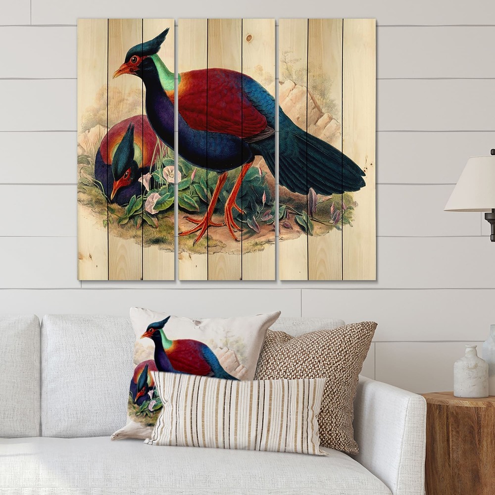 Designart 'Vintage Birds In The Wild II' Traditional Print