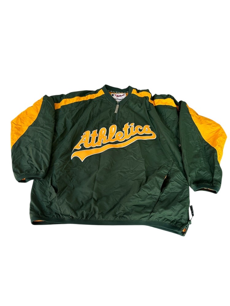 Oakland A's Athletics Authentic Majestic Therma Base Dugout Jacket MLB Size L