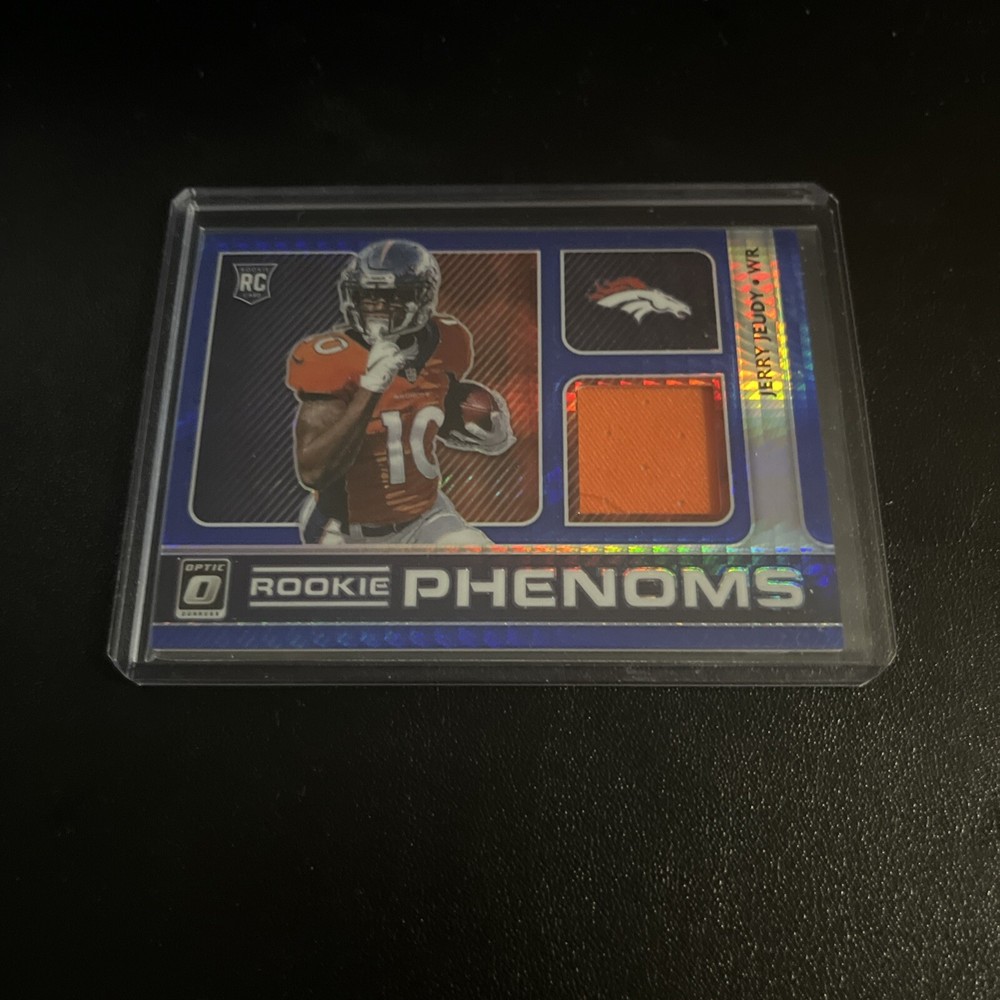 Jerry Jeudy 2020 Donruss Optic Silver Phenoms Jersey RC #RP-7 Rookie Broncos