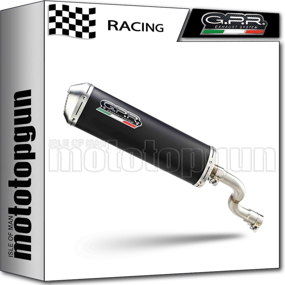 full system exhaust racing black aluminium gpr for piaggio beverly 350 2020 20