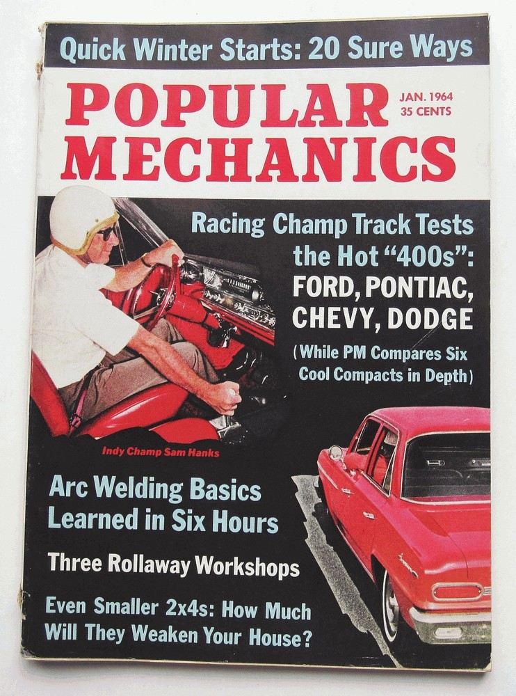 Popular Mechanics January 1964 Magazine Fine+ Grade 1960s Track Tests