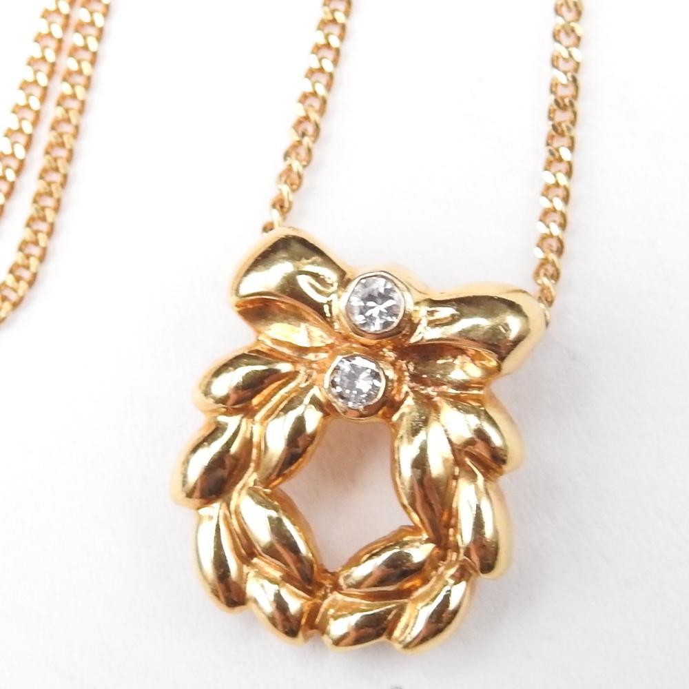 Christian Dior 0.18Ct Diamond Pendant Necklace in 750 White Gold