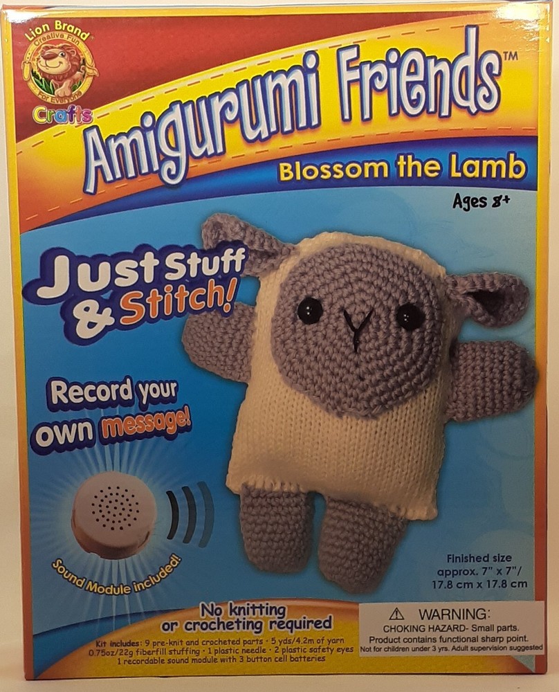 AMIGURUMI FRIENDS BLOSSOM LAMB ANIMAL DIY KIT CROCHET KNITTING SEWING CRAFT YARN