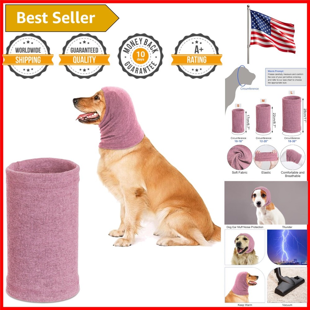 Classic Pink Dog Ear Muffs - Winter Warmth and Noise Reduction for Small Breeds