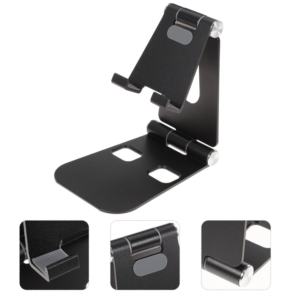 Non-Slip Channel Welding Wire Phone Holder with Charging Hole for Office Desk Stand  