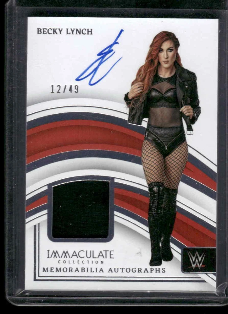 2023 Panini Immaculate Collection WWE - Memorabilia Autographs #MA-BLY Becky Lynch /49 (AU, MEM)