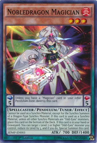 Nobledragon Magician SDMP-EN003 1st Ed Super Rare Moderately Played