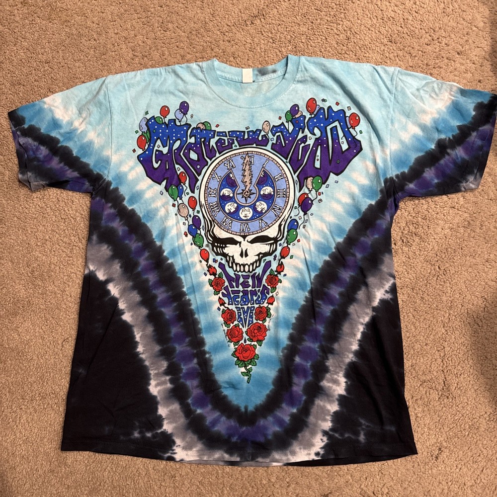 Liquid Blue Grateful Dead NYE Tie-Dye Shirt Brand New Mens Sizes-image