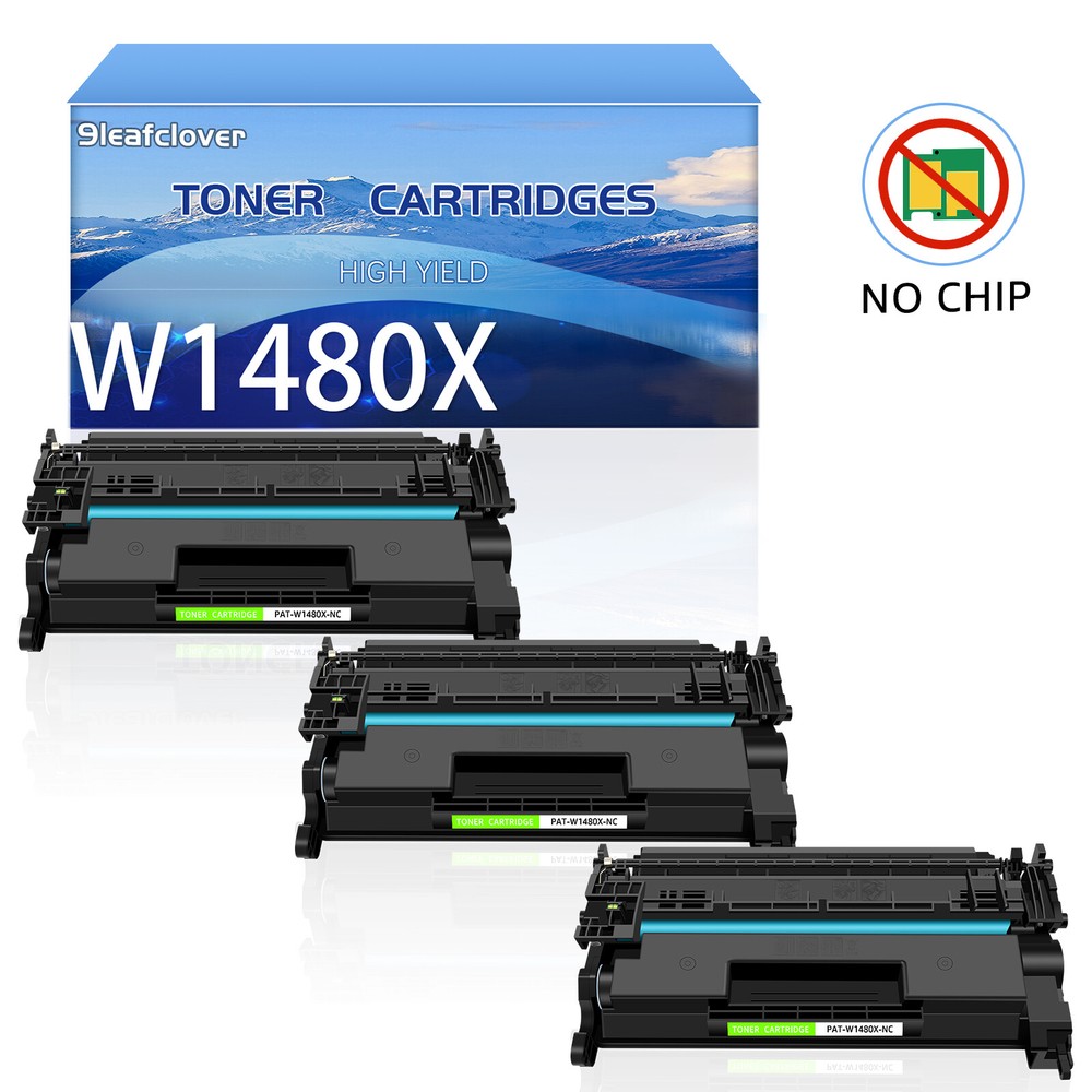 3PK 148X Toner Cartridge NO Chip for HP LaserJet Pro MFP 4101 4101fdw W1480A