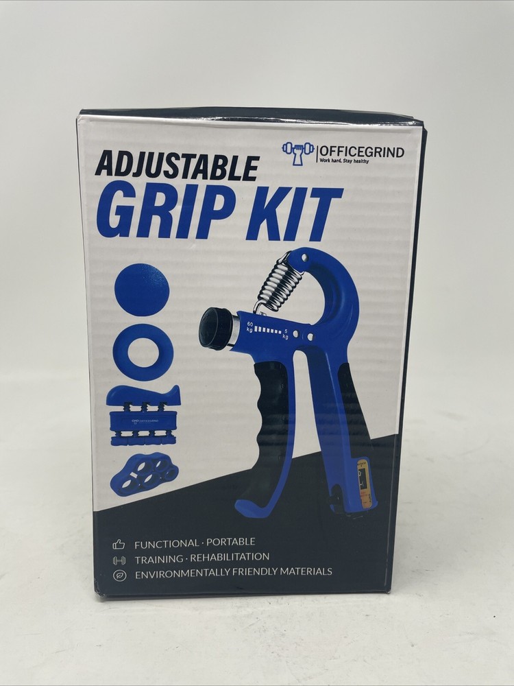 Hand Grip Strengthener Trainer Kit Adjustable Resistance Hand & Forearm Strength