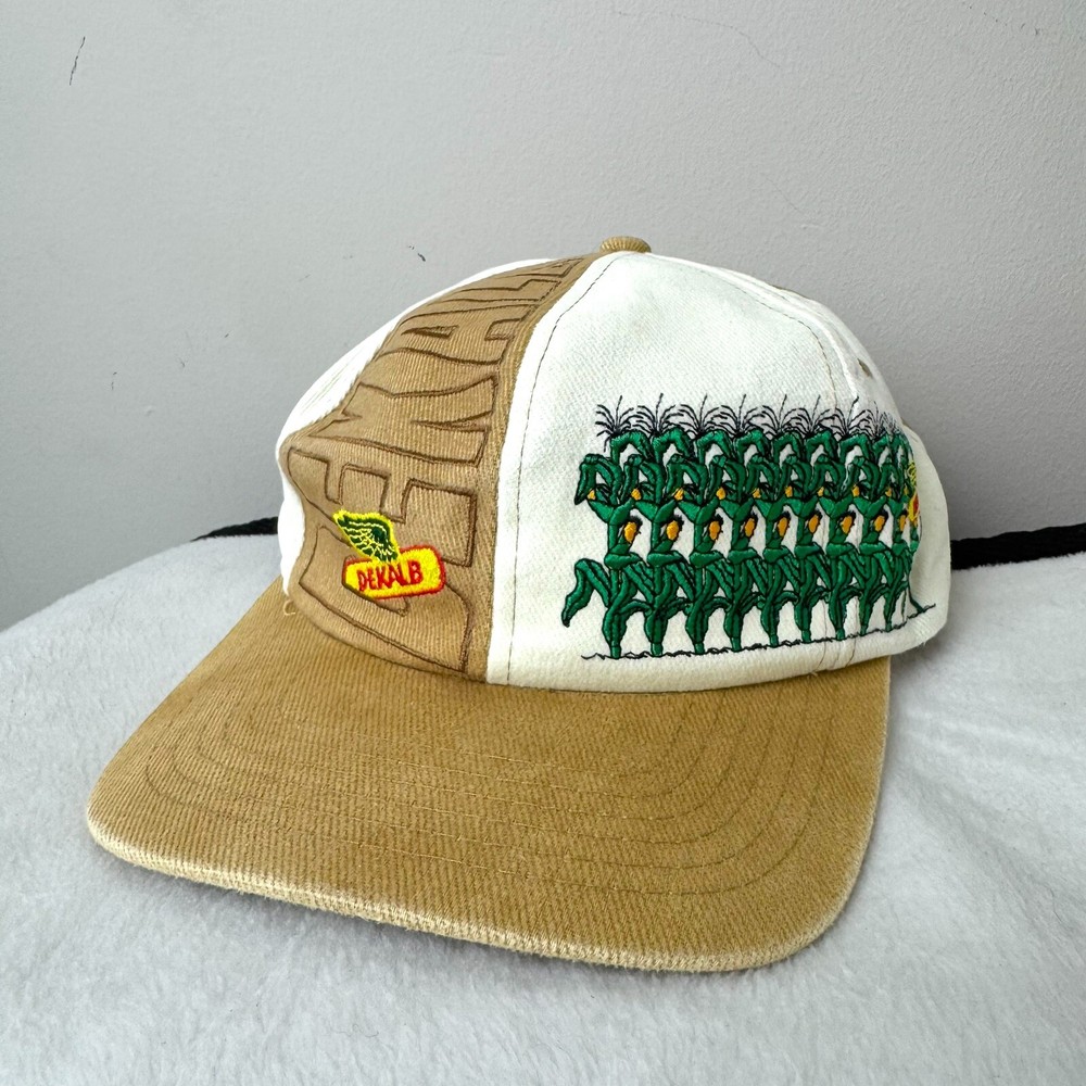 RARE Vintage DeKalb K-Products Trucker Hat Cap Dad Farm Corn Field Made In USA