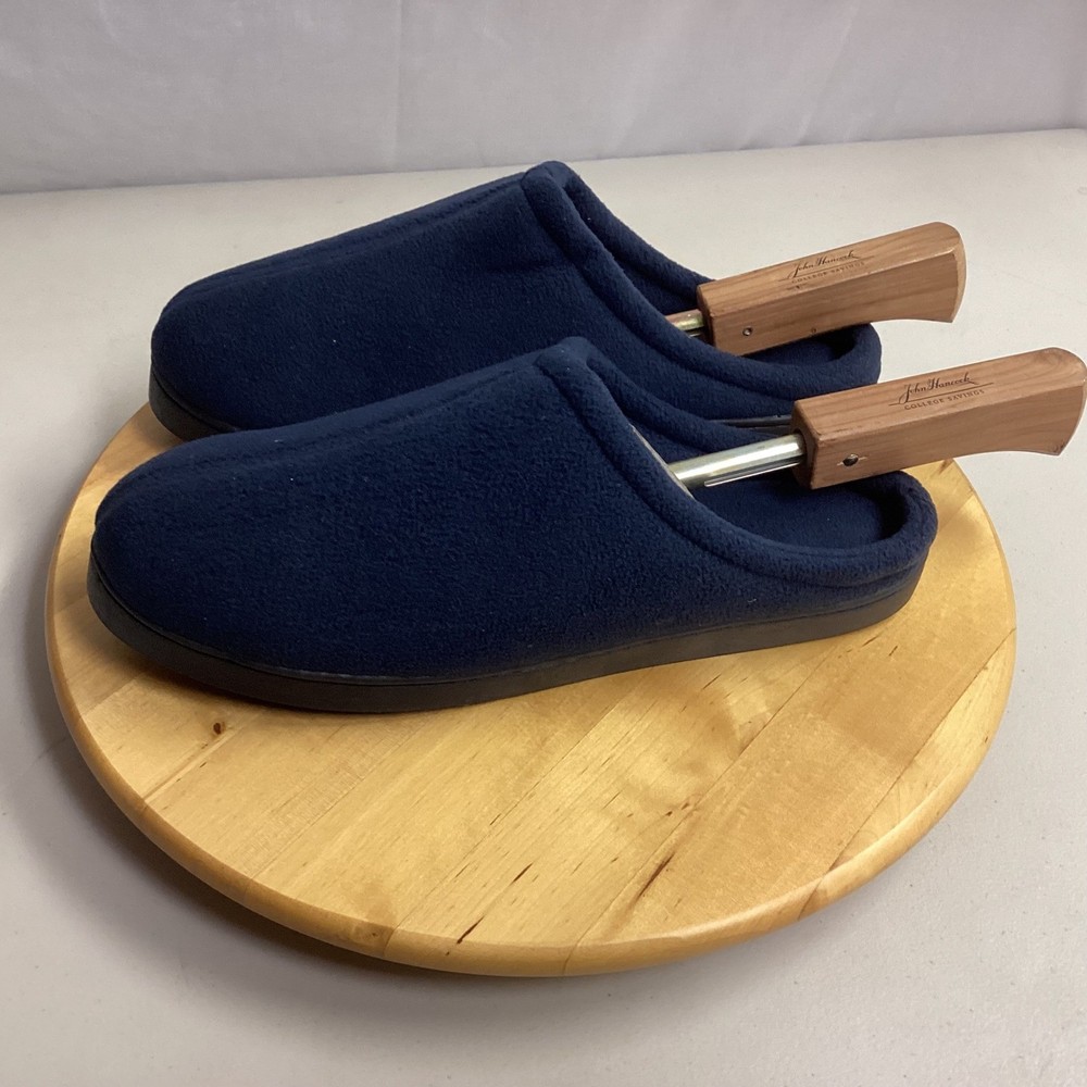 Kingsize Menswear Mens Navy Blue Fleece Slippers Comfort House Shoes Size 12