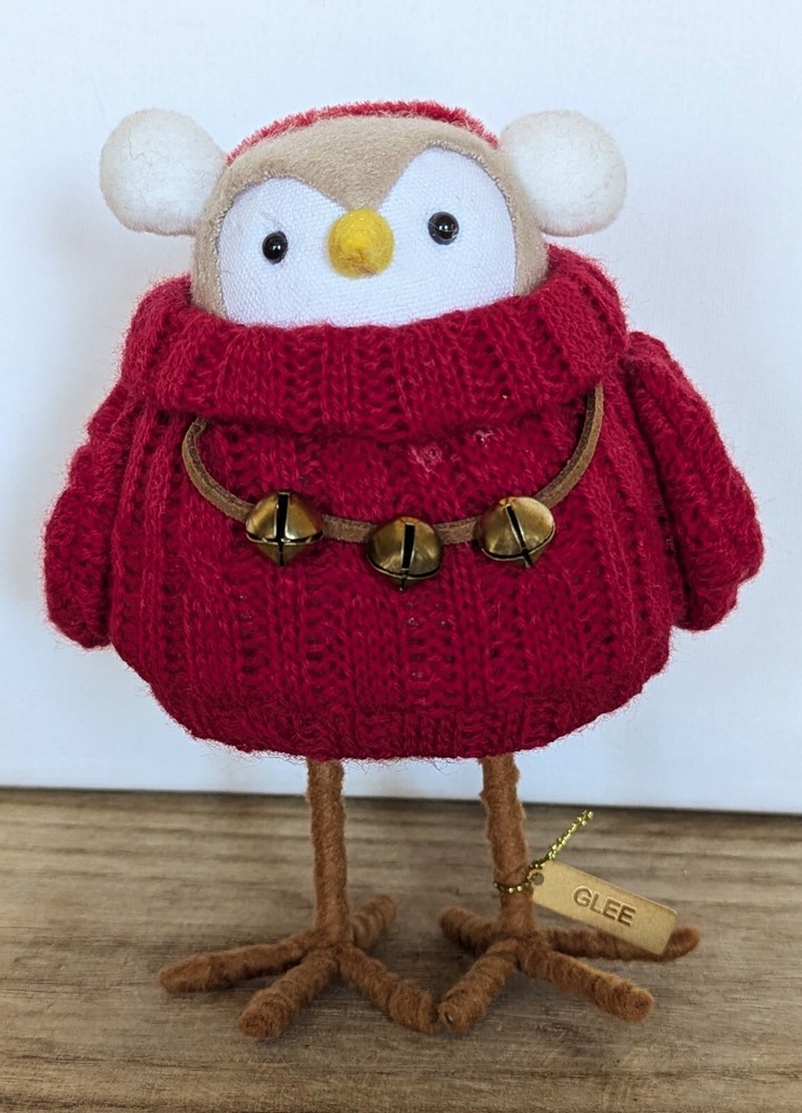 2021 Target Spritz GLEE Bird Red Sweater Earmuffs with Jingle Bells