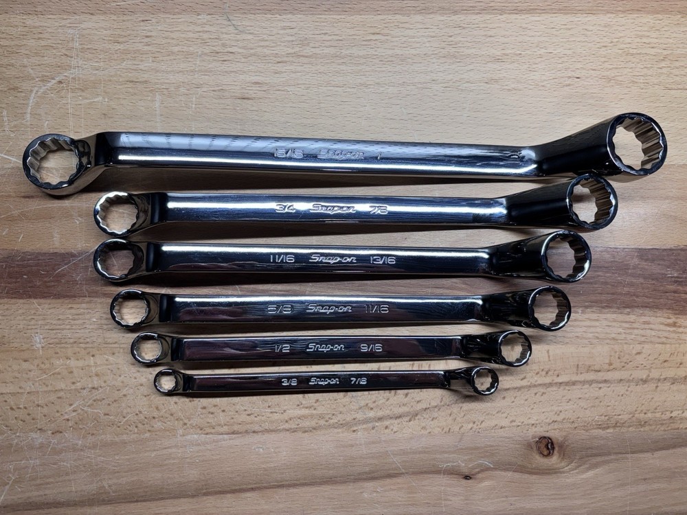 Snap-On 6-Piece SAE 12-Point Deep Offset Box Wrench Set