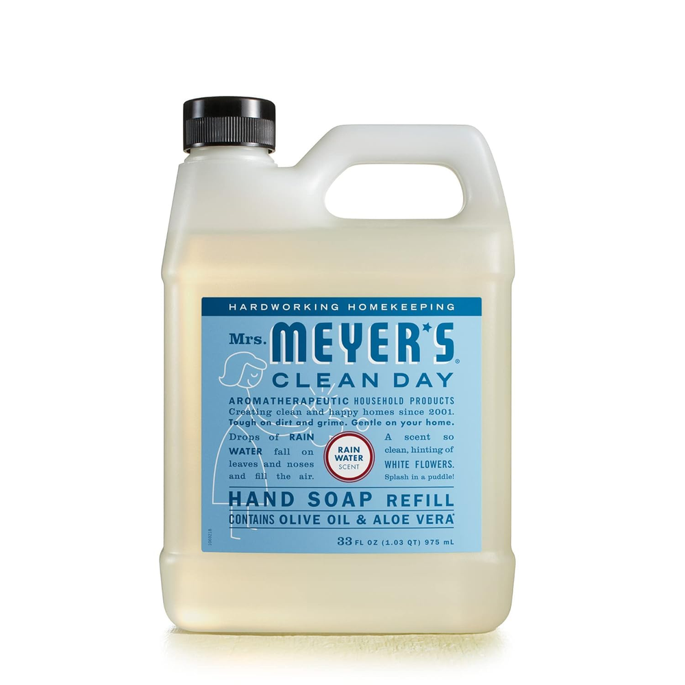 MRS. MEYER'S CLEAN DAY Liquid Hand Soap Refill, Rainwater, 33 OZ FRESH