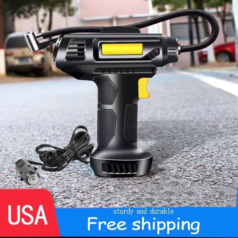 150PSI tire rapid inflation machine, air pump, compressor, LED light, car