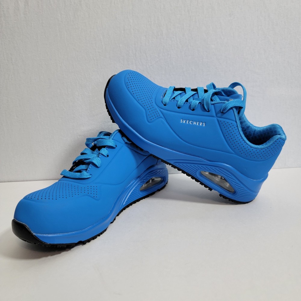 Skechers Women's Uno SR Deloney Work Safety Shoes Size 6.5M Blue