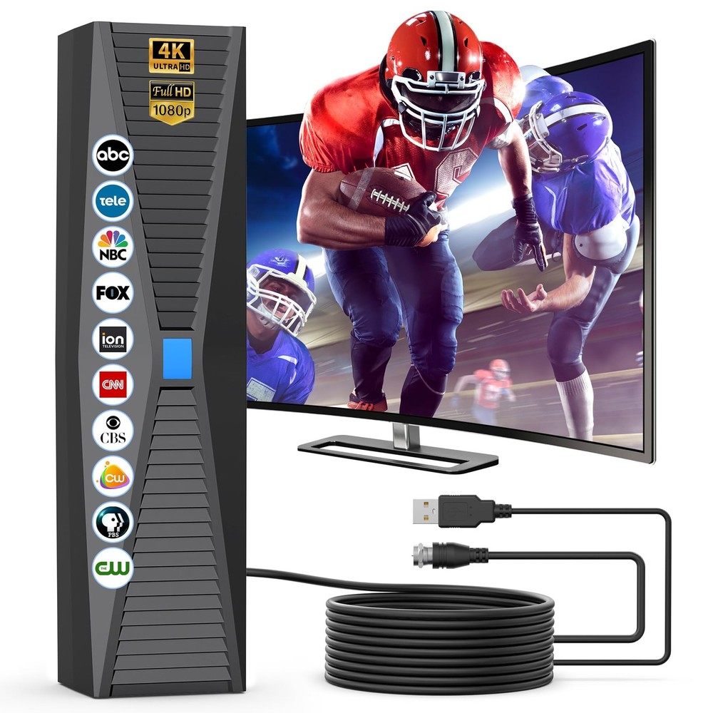 Indoor HD TV Antenna for Smart TVs with Local Channel Reception TV001