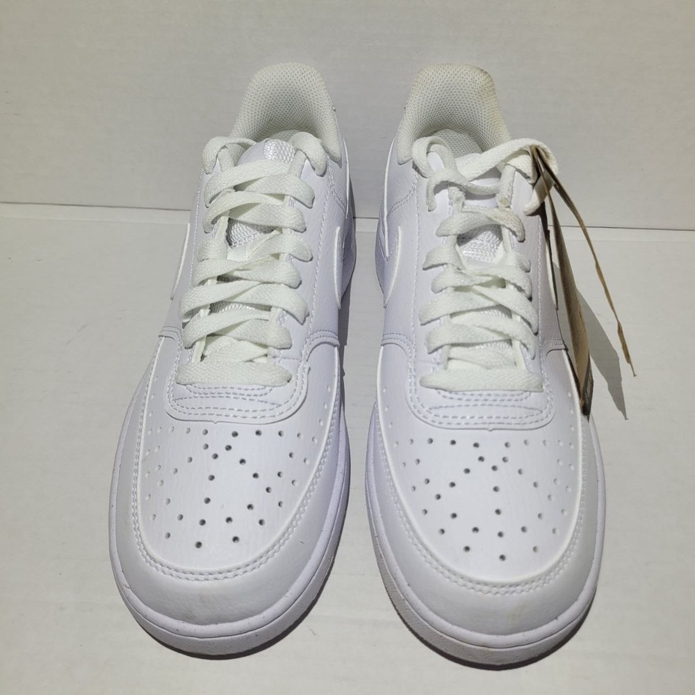 Size 8 Nike Women’s Court Vision Low Triple White Sneakers DH3158-100