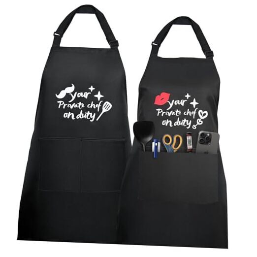 Couples Aprons, Perfect Waterproof Apron Gift for Couples - Kitchen Aprons for