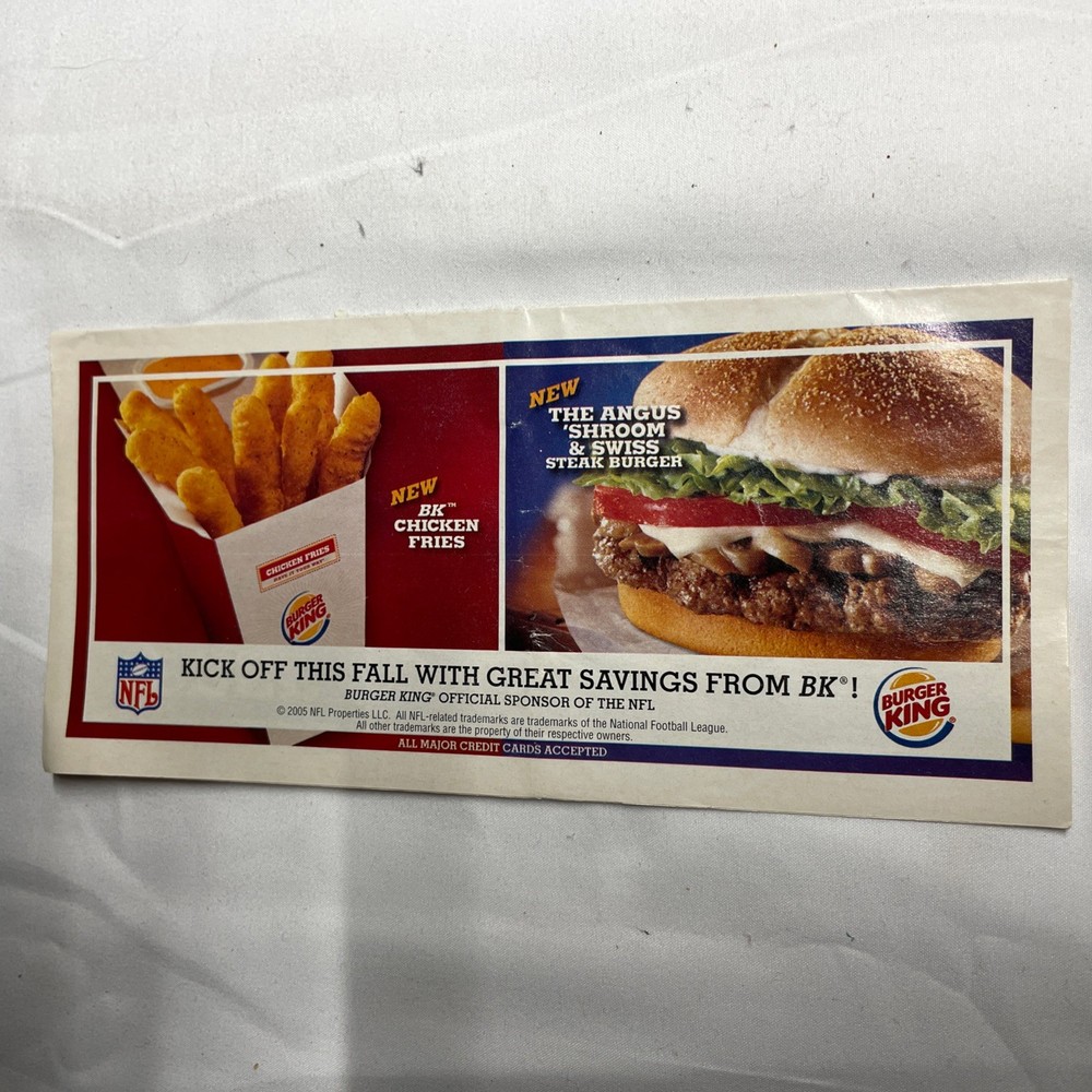 Vintage Burger King Coupon Book Collectible Fast Food Deals-image