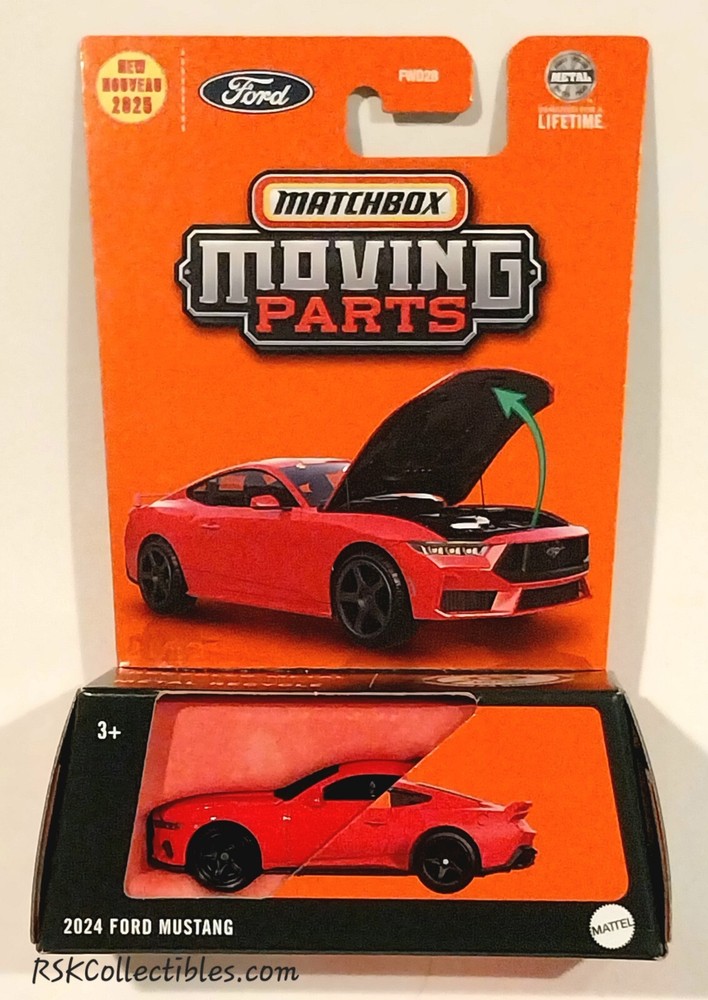 Matchbox Moving Parts 2024 Ford Mustang Red New For 2025 JBW60