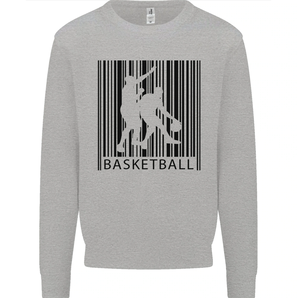 Basketball Barcode Player Mens Sweatshirt Jumper