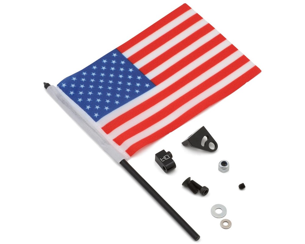 Hot Racing 1/18 Old Glory American Flag with Aluminum Mount HRATXMT330FM