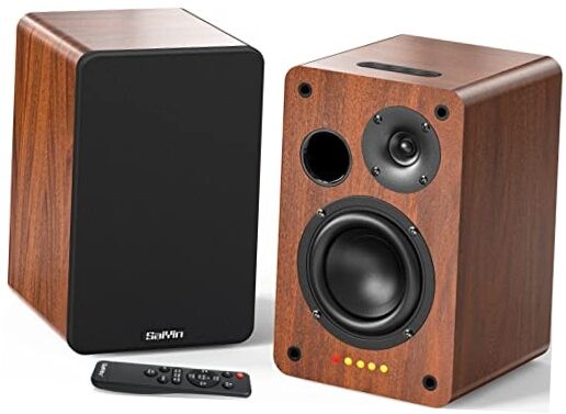Bluetooth Bookshelf Speakers, 40W X 2 Powered TV Speakers with 4 Inch Woofer,