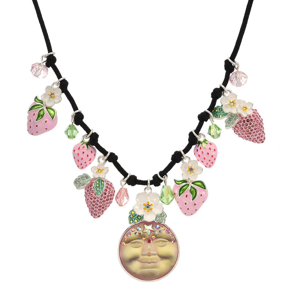 Kirks Folly Mystic Venus Strawberry Seaview Moon Necklace sst