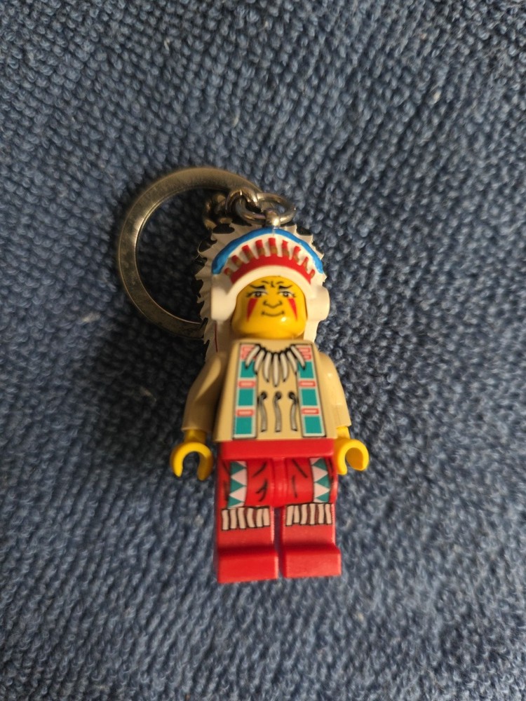 LEGO Indian Chief Minifigure Keychain Western Native American 1997