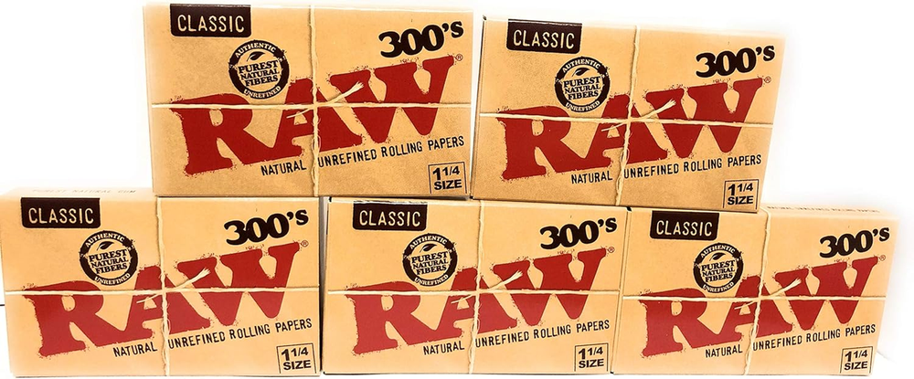 300 Classic 1.25 Rolling Papers Pack of 5 – 1500 Leaves