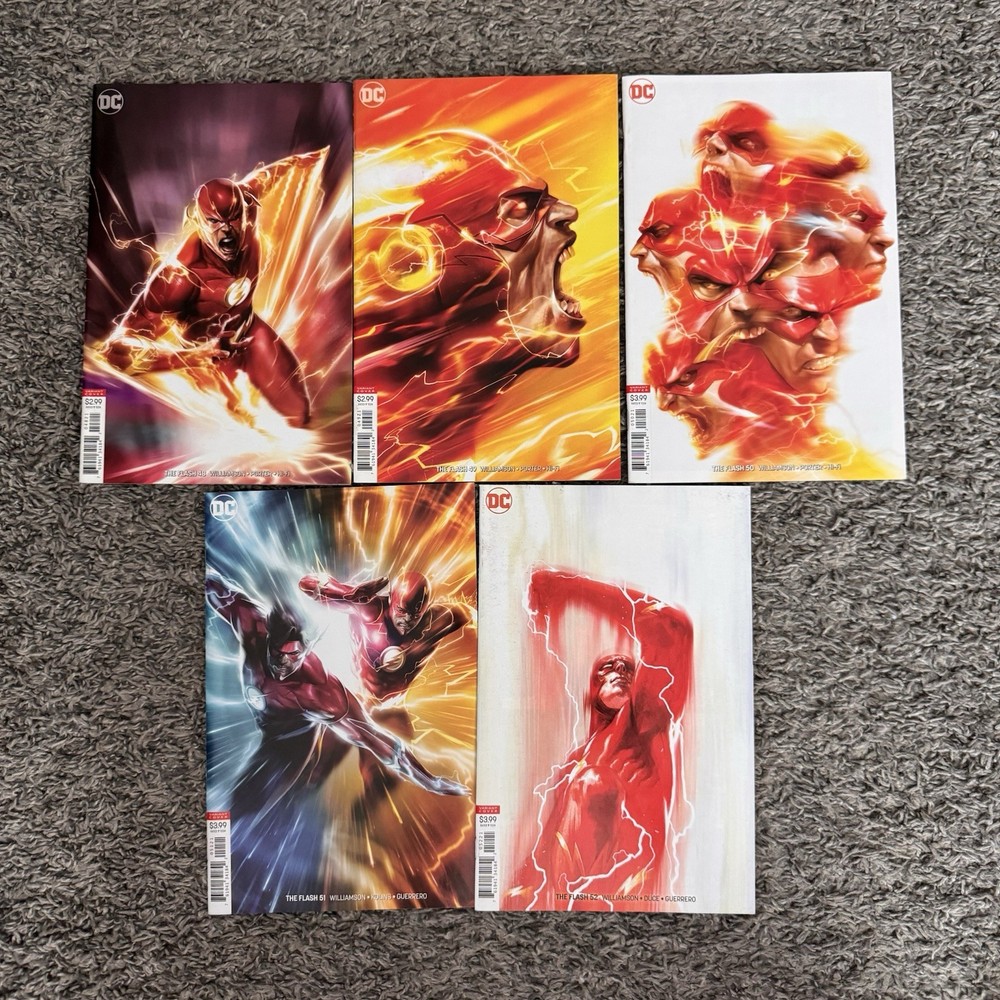 The Flash Variant Cover Comic Lot (5 DC Issues, Stunning Artwork)