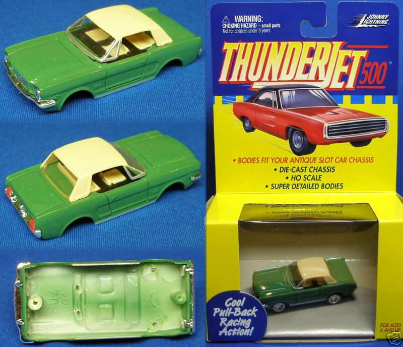 1999 JL T-Jet Slot Car Clone Body 1967 Mustang HT olive