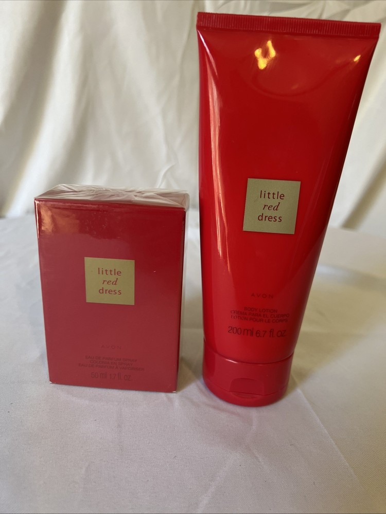 AVON Little Red Dress Women's Set 6.7oz Lotion & 1.7oz Perfume