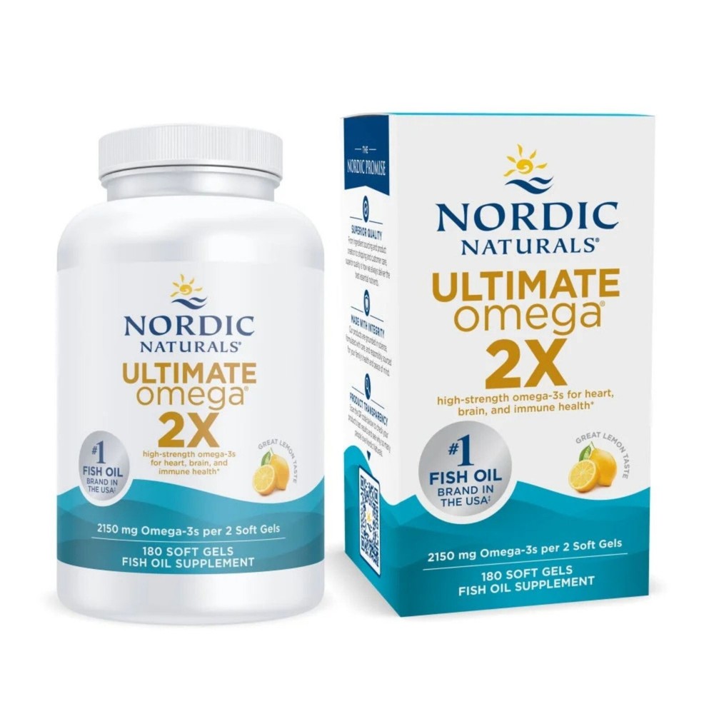 Nordic Naturals Ultimate Omega 2X Fish Oil Softgels 2150mg 180 Count