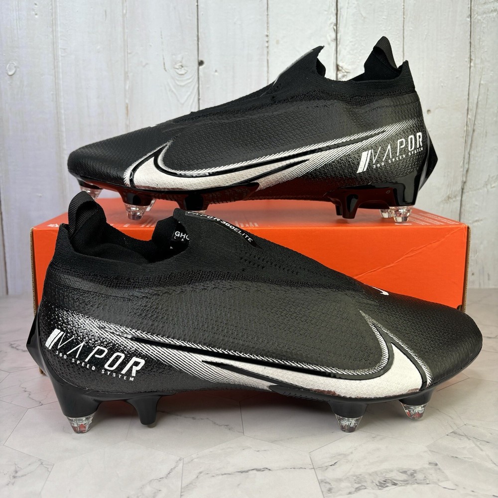 Nike Vapor Edge Elite 360 D Mens Sz 11.5 Wide Black Football Cleats DO1144-001