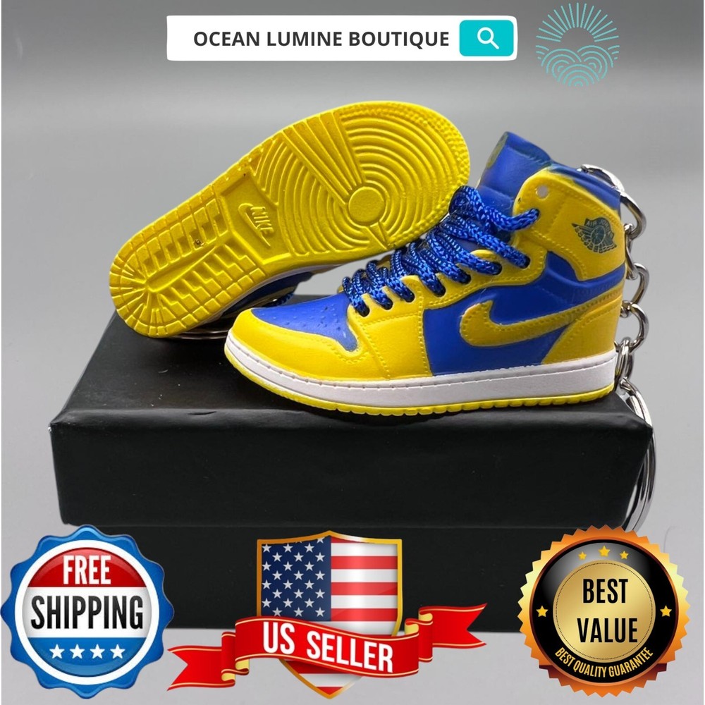 Air Jordan 3D Mini Sneaker Keychain, Basketball Sneaker Collectible, Box Options