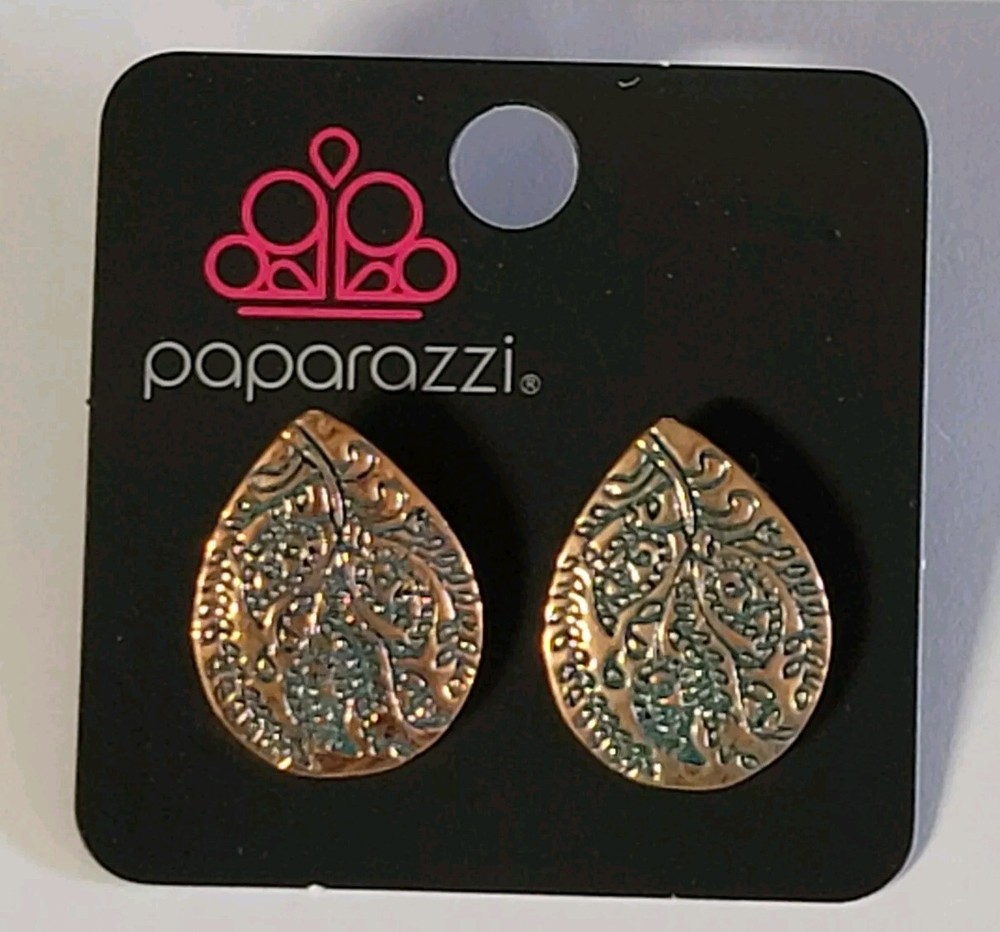 Paparazzi Seasonal Bliss Elegant Copper Post Earrings for Every Occasion-image