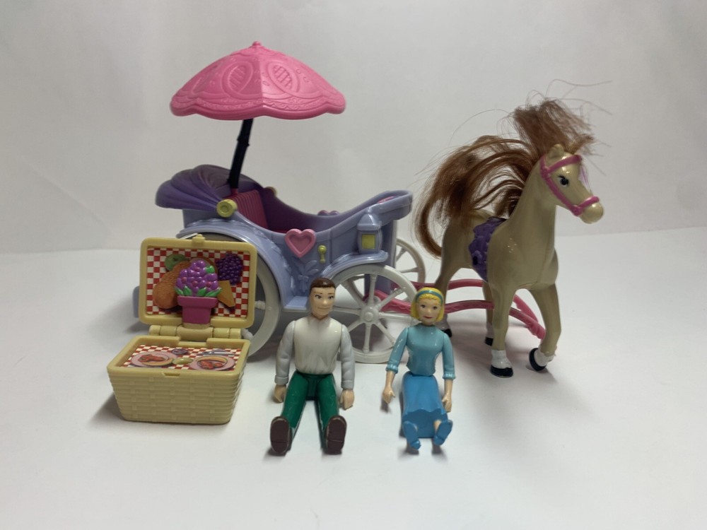 Fisher Price Sweet Street Dollhouse Victorian Horse Picnic Carriage People Lot