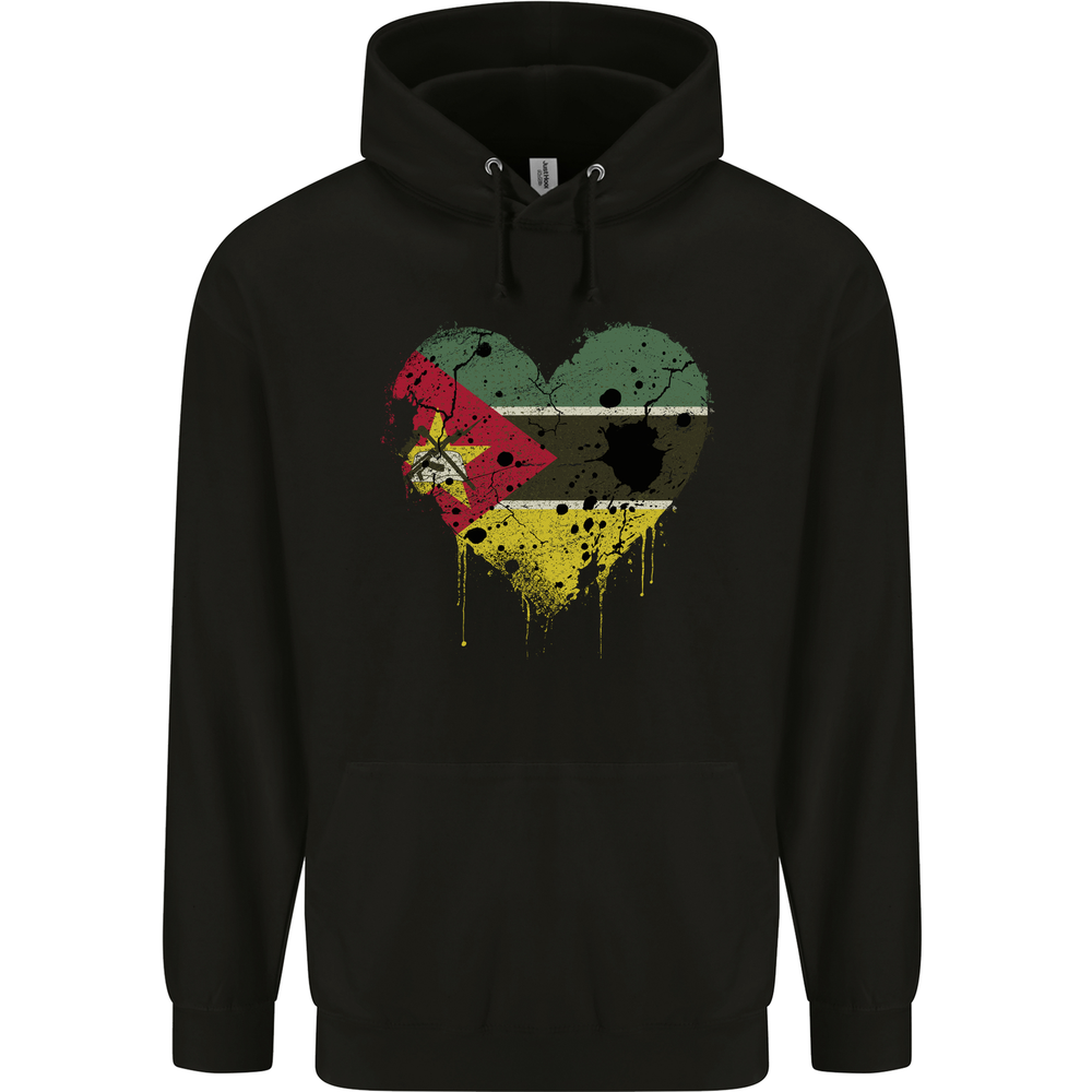 Love Mozambique Flag Mozambican Day Football Mens 80% Cotton Hoodie