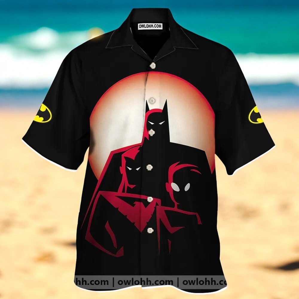 Batman Midnight Animated Hawaiian Shirt for Men US Size Vibrant Summer Style Design Casual Comfort Wear