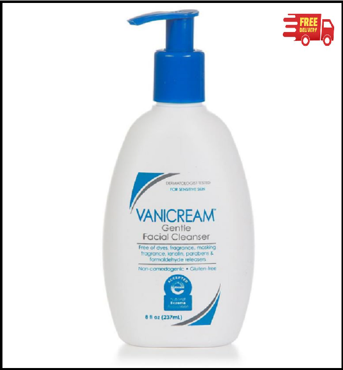 Vanicream Gentle Facial Cleanser w/ Pump Dispenser 8 fl oz For Sensitive Skin